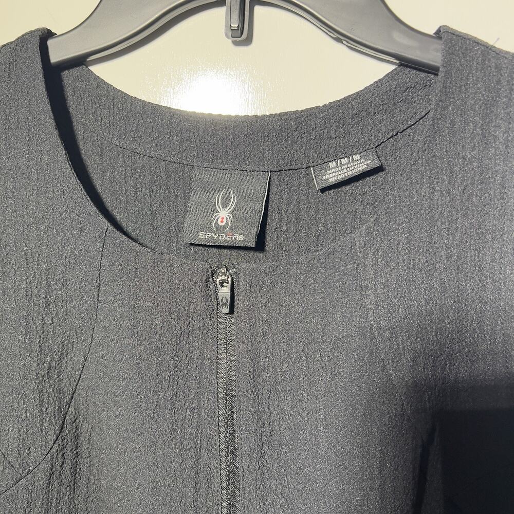 Spyder Women's Black Sleeveless Zip Front Jumpsuit dress w/ Pockets Logo Size M - Picture 3 of 7